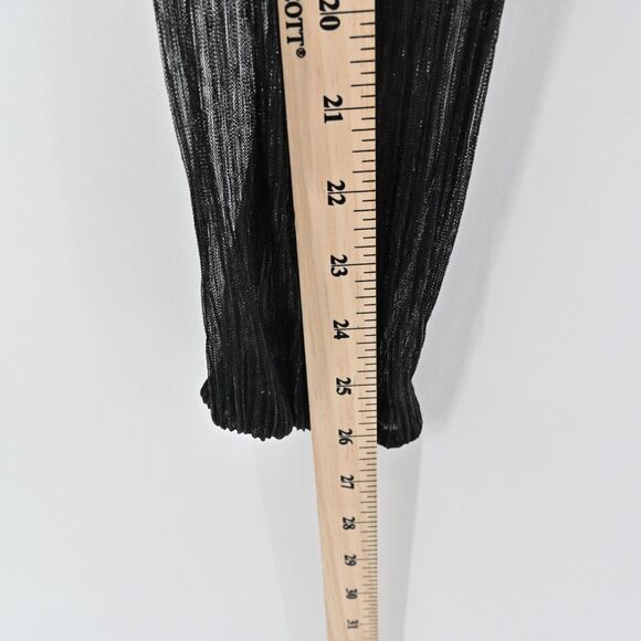 JOIE Top Womens Size S Black Metallic‎ VNeck Gathered Blouse Semi Sheer Sleeves - Picture 12 of 12